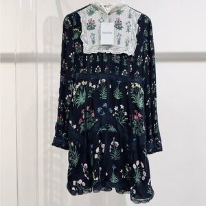 🚩steal authentic Valentino Black Floral Lace Dress